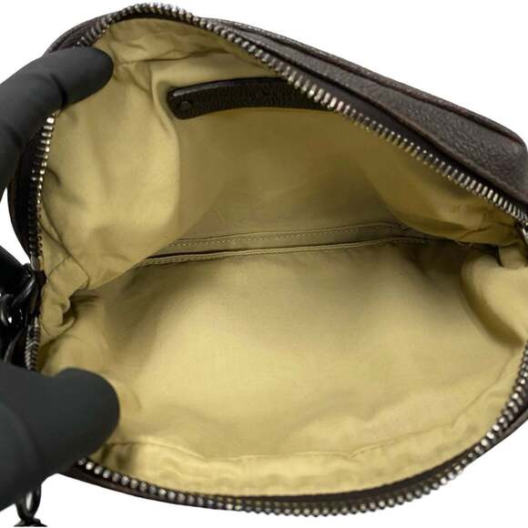 BOTTEGA VENETA Brown Leather Intrecciato Pochette Shoulder Bag - Picture 8 of 9